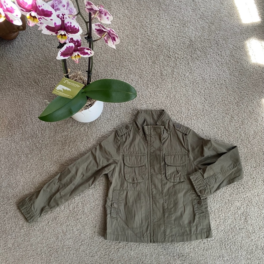NWOT Joe Fresh size 6 kids jacket Army Green